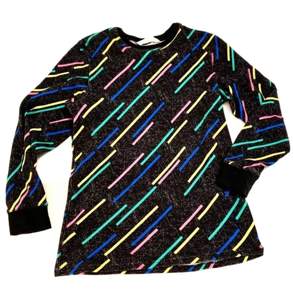 Chubbies Lounge Wear Winning Streak Mens Waffle Knit Thermal Long Sleeve Top SzL
